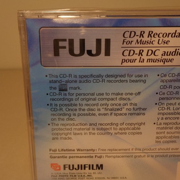 Fuji CD-R Audio / New / 80 Minutes / For Music Use / Recordable Audio CD - Picture 4 of 7